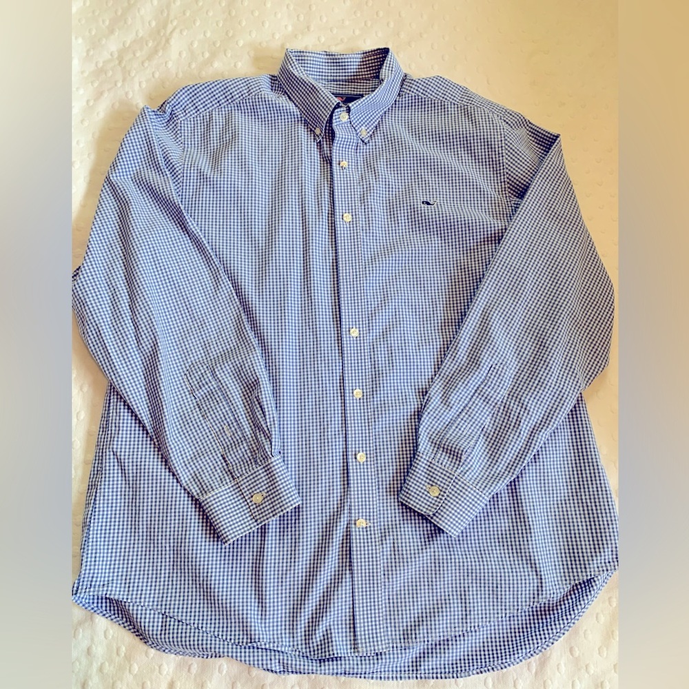 3 THREE Vineyard Vines Long Sleeve Whale Dress Shirt Button Down size XL